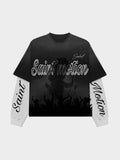 Saint motion white and black move in silence tee